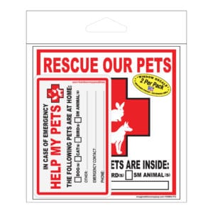 Pet Rescue Decals 2 Pack with Wallet Card