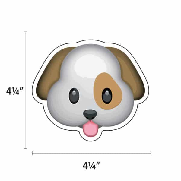 Dog Emoji 2 Pack Window Decals - Image 2