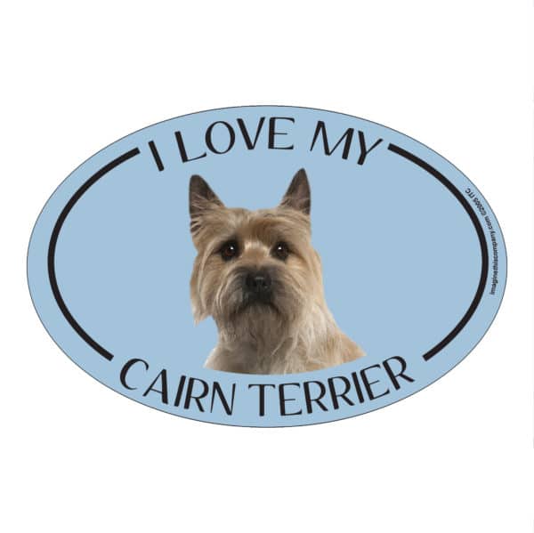 I Love my Cairn Terrier Breed Oval Magnet