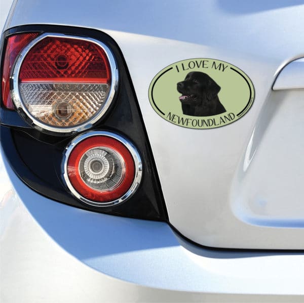 I Love my Newfoundland Breed Oval Magnet - Image 3