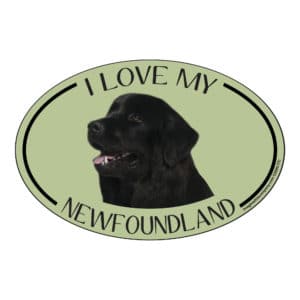 I Love my Newfoundland Breed Oval Magnet