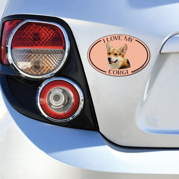 I Love my Corgi Breed Oval Magnet - Image 3