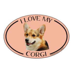 I Love my Corgi Breed Oval Magnet