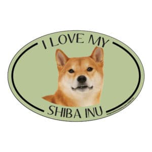 I Love my Shiba Inu Breed Oval Magnet