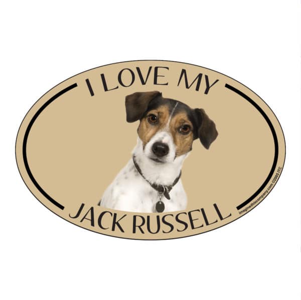I Love my Jack Russell Breed Oval Magnet