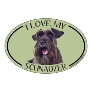 I Love my Schnauzer Breed Oval Magnet