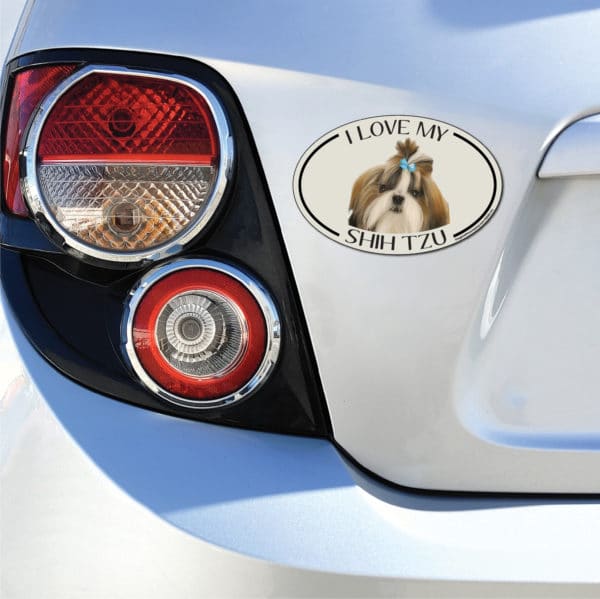 I Love my Shih Tzu Breed Oval Magnet - Image 3