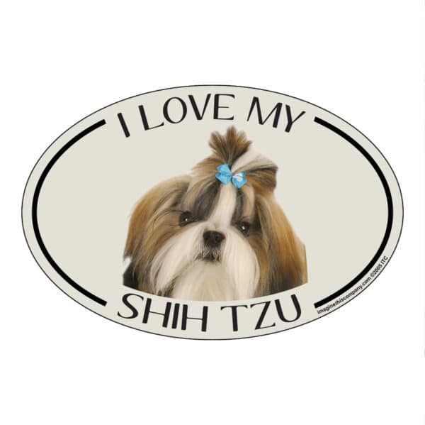 I Love my Shih Tzu Breed Oval Magnet