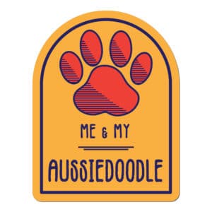 Me and My Aussiedoodle Window Shaped Magnet