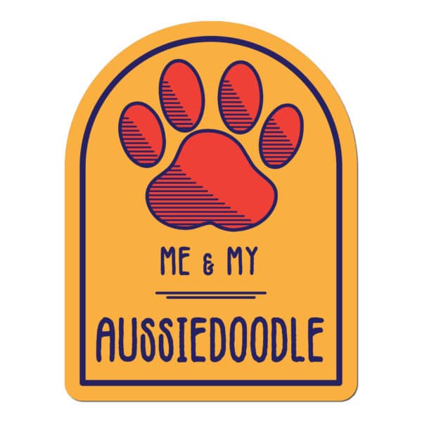 Me and My Aussiedoodle Window Shaped Magnet