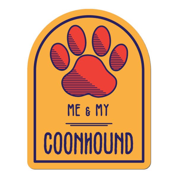Me and My Coonhound Window Shaped Magnet