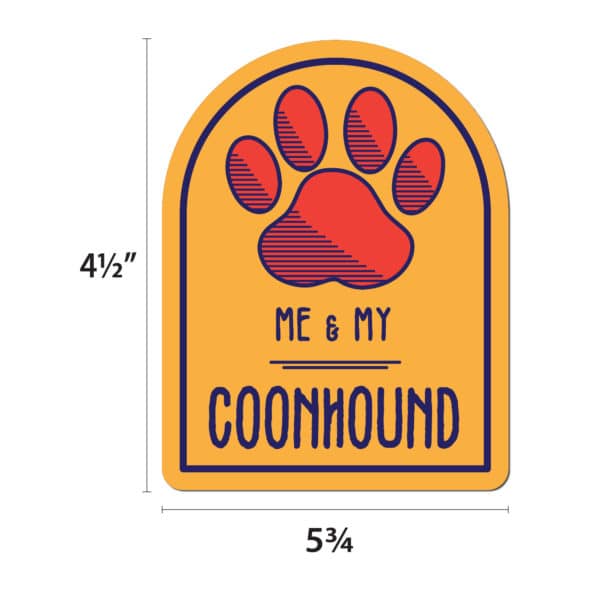 Me and My Coonhound Window Shaped Magnet - Image 2