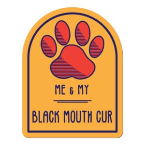 Me and My Black Mouth Cur Window Shaped Magnet