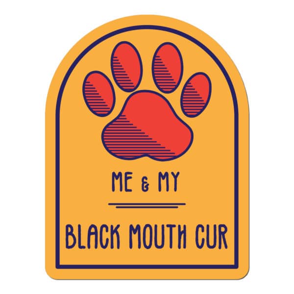 Me and My Black Mouth Cur Window Shaped Magnet