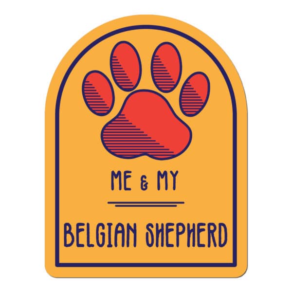 Me and My Belgian Shepherd Window Shaped Magnet