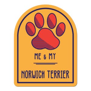 Me and My Norwich Terrier Window Shaped Magnet