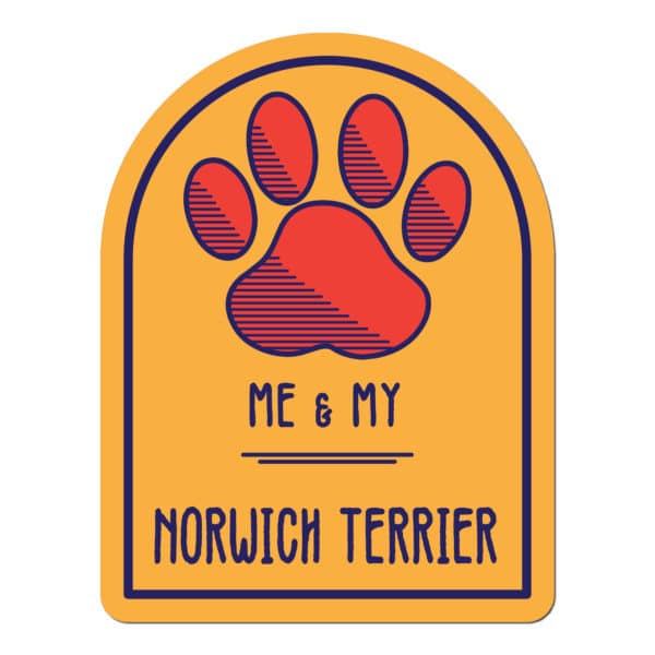 Me and My Norwich Terrier Window Shaped Magnet