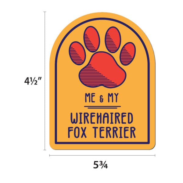 Me and My Wirehaired Fox Terrier Window Shaped Magnet - Image 2