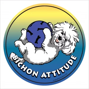 Bichon Attitude Circle Magnet