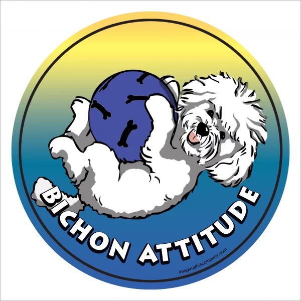 Bichon Attitude Circle Magnet