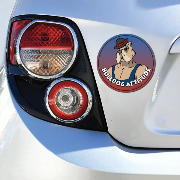 Bulldog Attitude Circle Magnet - Image 3