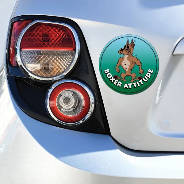 Boxer Attitude Circle Magnet - Image 3