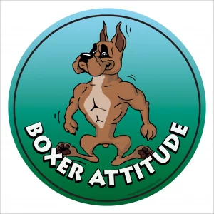 Boxer Attitude Circle Magnet