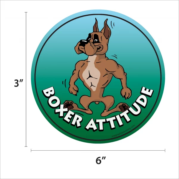 Boxer Attitude Circle Magnet - Image 2