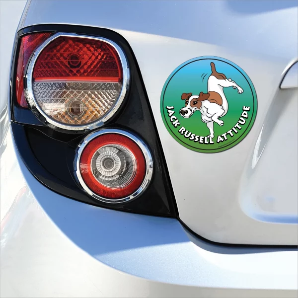 Jack Russell Attitude Circle Magnet - Image 3