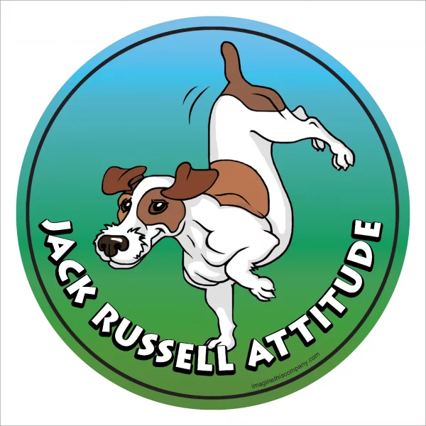 Jack Russell Attitude Circle Magnet