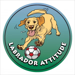 Labrador Attitude Circle Magnet