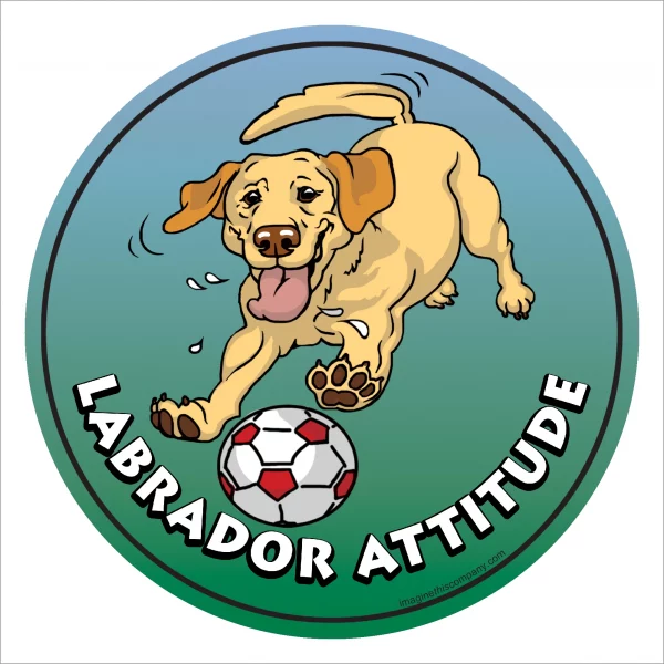 Labrador Attitude Circle Magnet