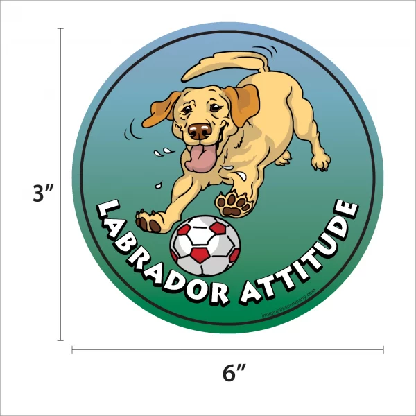Labrador Attitude Circle Magnet - Image 2