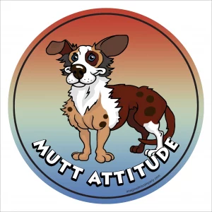 Mutt Attitude Circle Magnet