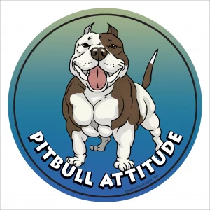 Pit Bull Attitude Circle Magnet