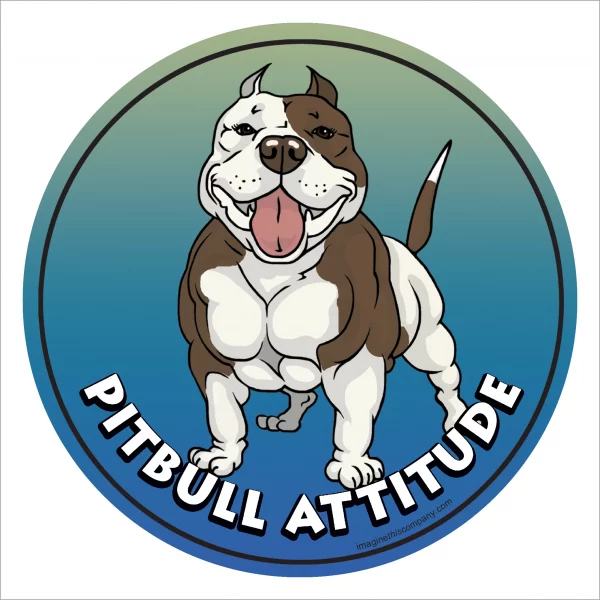 Pit Bull Attitude Circle Magnet