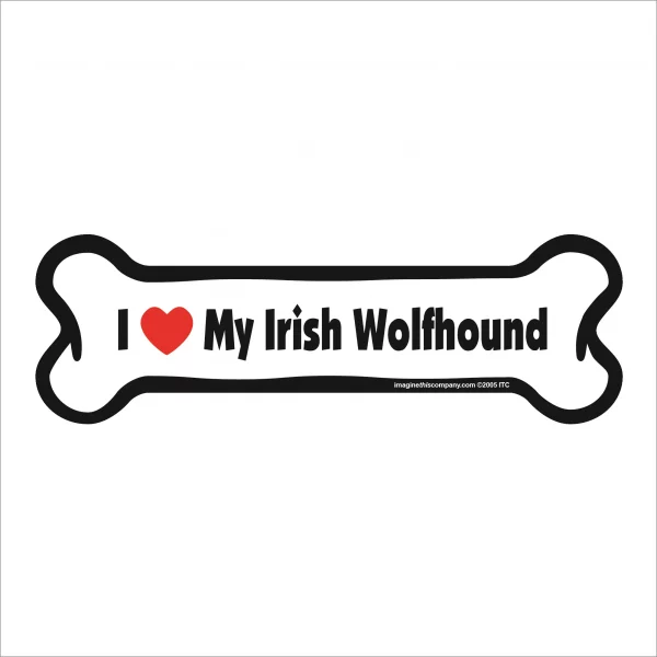 irish wolfhound bone magnet