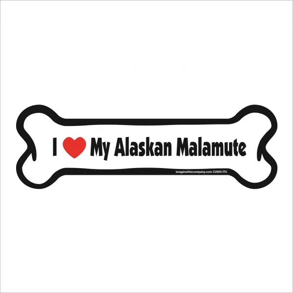 alaskan malamute bone magnet