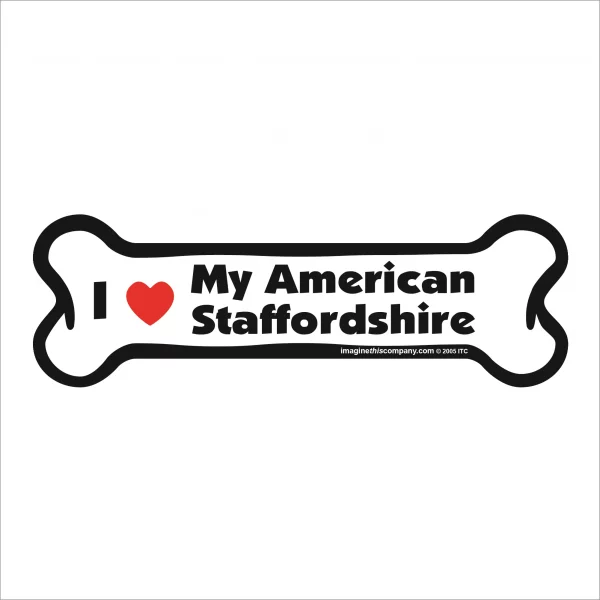american staffordshire bone magnet