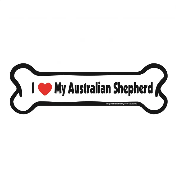 australian shepherd bone magnet