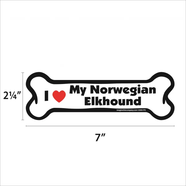 Norwegian Elkhound Bone Magnet - Image 2