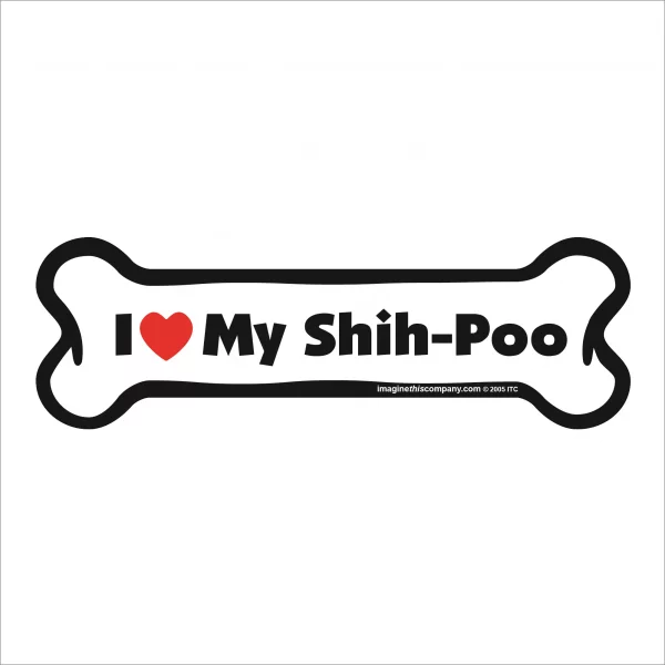 shih-poo bone magnet
