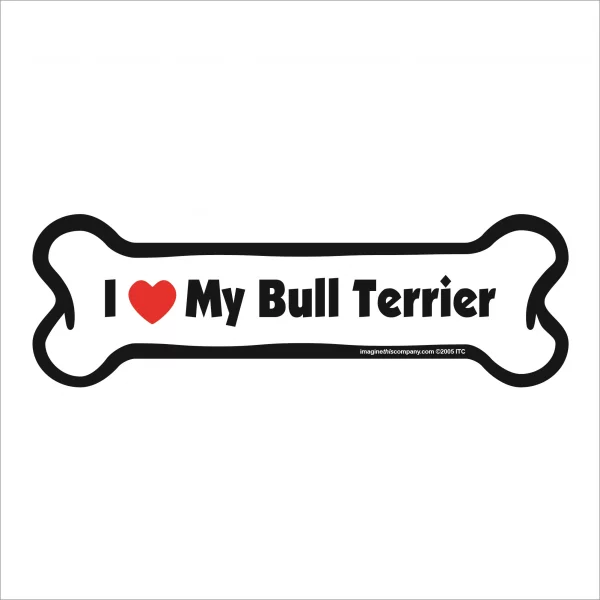bull terrier bone magnet