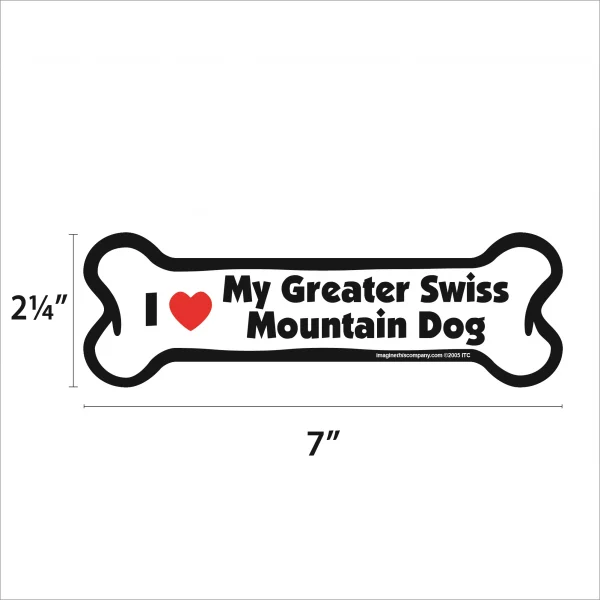 Greater Swiss Mountain Dog Bone Magnet - Image 2