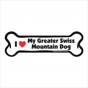 greater swiss mountain dog bone magnet