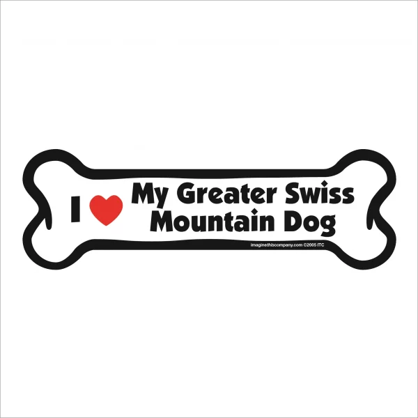 greater swiss mountain dog bone magnet