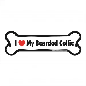 bearded collie bone magnet