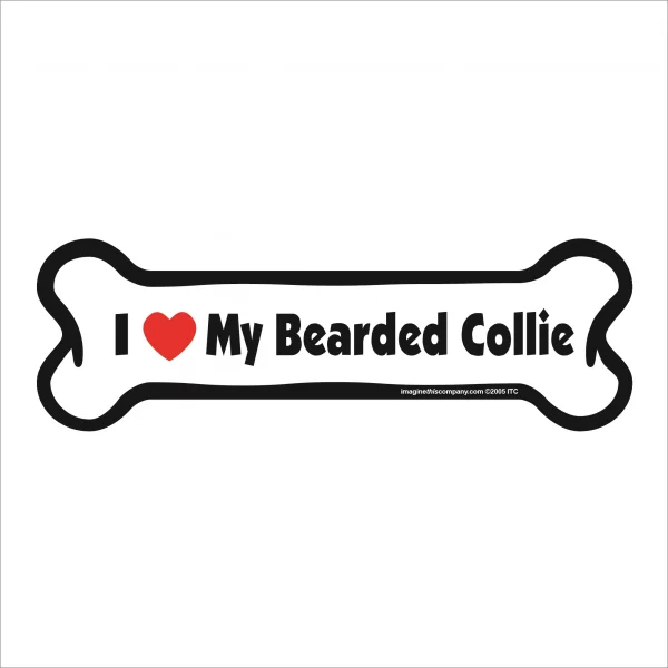 bearded collie bone magnet