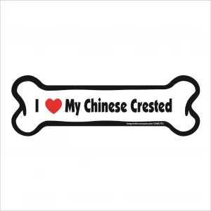 chinese crested bone magnet