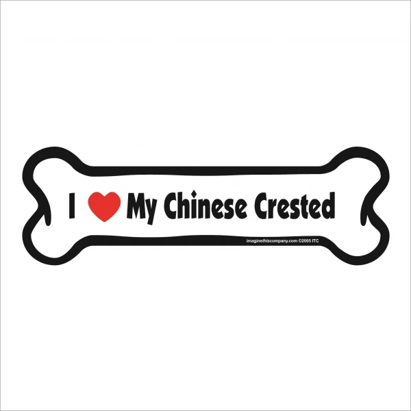 chinese crested bone magnet